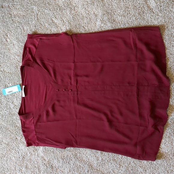 full moon Tops - NWT Full Moon Stitch Fix maternity red short sleeve top size large